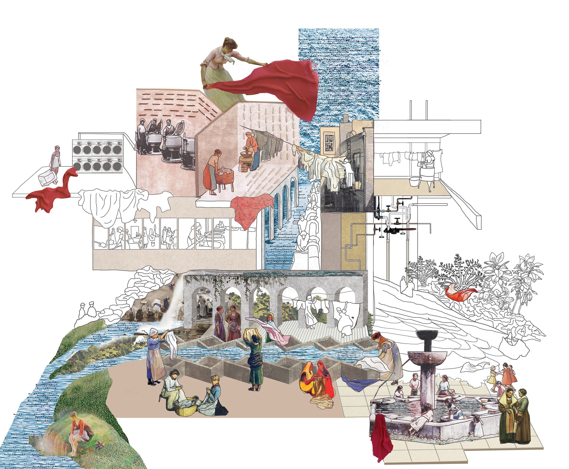 <em>MECCA X NGV Women in Design Commission 2022 | Tatiana Bilbao</em> collage. Photo: Tatiana Bilbao ESTUDIO